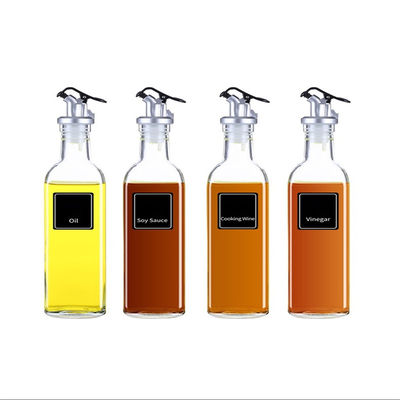 Andere Kochwerkzeuge Viereckige hohe weiße Glasflasche mit individueller Logospritze