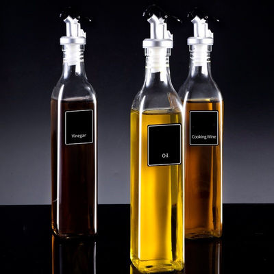Andere Kochwerkzeuge Viereckige hohe weiße Glasflasche mit individueller Logospritze