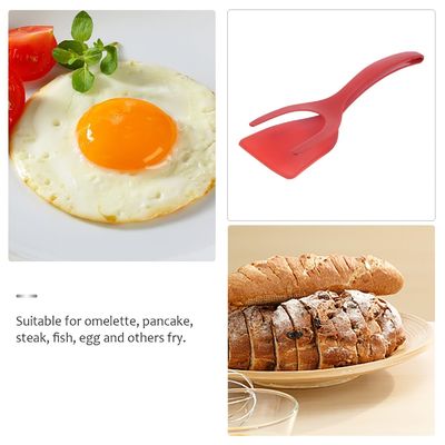 Obst- und Gemüsewerkzeuge Typ 2 in 1 Spatula Tong PPA-Material Grip und Flip-Ei-Clip