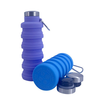 Rückziehbare Flasche mit großer Kapazität aus Silikon für Outdoor-Aktivitäten