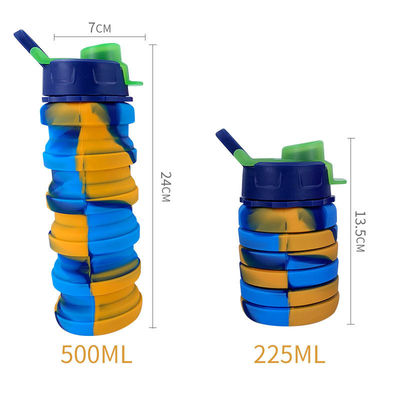 Portable Wasserflasche für Fitness und Reiten Kreative Tarnung Silikon Klappbecher