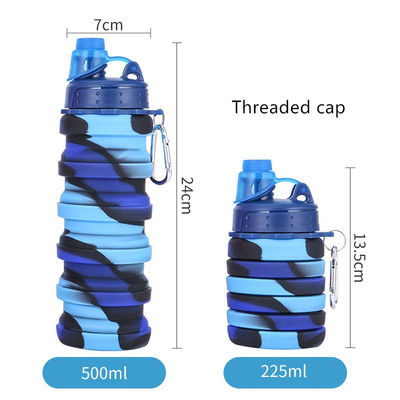 Portable Wasserflasche für Fitness und Reiten Kreative Tarnung Silikon Klappbecher