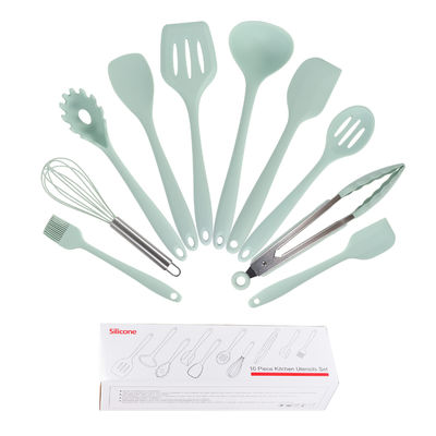 10-teiliges Restaurant-Küchenutensilien-Set mit Silikogel-Griff und Schneidbrett