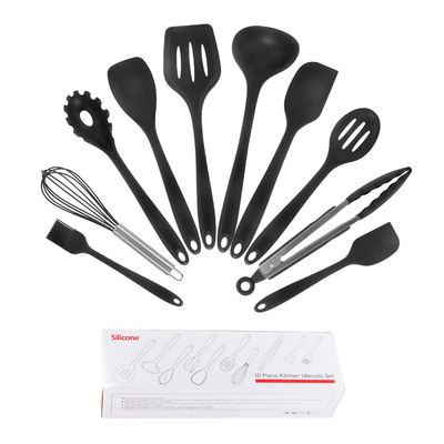 10-teiliges Restaurant-Küchenutensilien-Set mit Silikogel-Griff und Schneidbrett