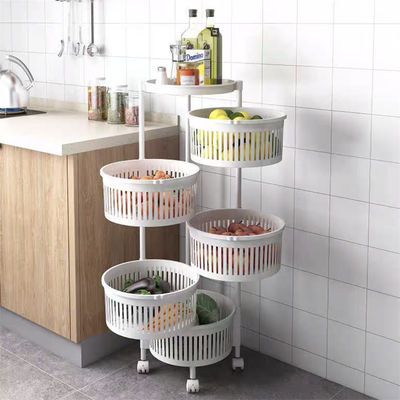 Multifunktionales Design aus PP-Material Metall Drehregal für Küchenregale für Heimlager
