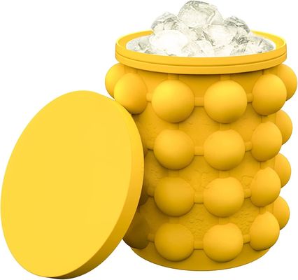 40 Würfel Silikon-Eismaschine für runden Eis Eimer PP Becher und Trichter Blau/Grün/Gelb