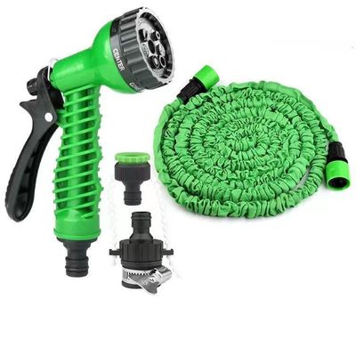 25-250ft hoher Druck Schwerlast Gartenwasserschlauch Sprühdüse mit erweiterbarem Schlauch