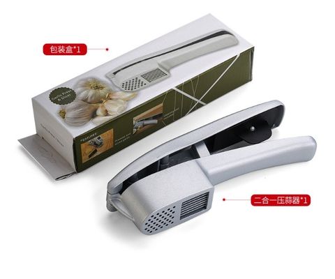 2 in 1 Ginger Chopper Aluminiumlegierung Knoblauchpresse und Knoblauchschneider mit benutzerdefiniertem Logo