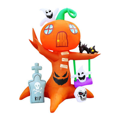 Kunststoff Halloween aufblasbare Kürbis Grabstein Kürbisse mit LEDs perfekt für Halloween
