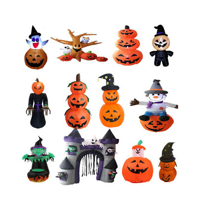 Kunststoff Halloween aufblasbare Kürbis Grabstein Kürbisse mit LEDs perfekt für Halloween