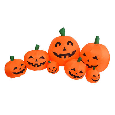 2.2m Lang Outdoor Indoor Halloween Aufblasbare Kürbissen Dekorationen mit LED-Leuchten