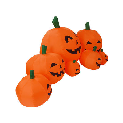 2.2m Lang Outdoor Indoor Halloween Aufblasbare Kürbissen Dekorationen mit LED-Leuchten
