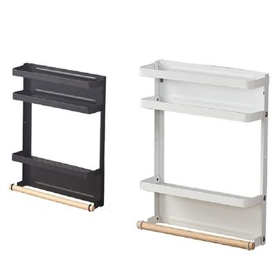 Aufbewahrungsregalen Metall-Kühlschrank Regal Magnetische Gewürzregal Organisator für Kühlschrank