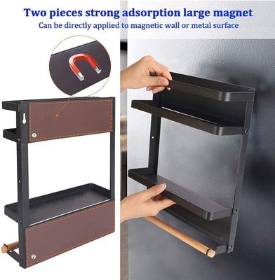 Aufbewahrungsregalen Metall-Kühlschrank Regal Magnetische Gewürzregal Organisator für Kühlschrank