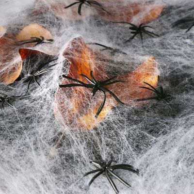Polyester Spinnwebe Baumwollfaden Geisterhausdekoration für Halloween-Party-Requisiten