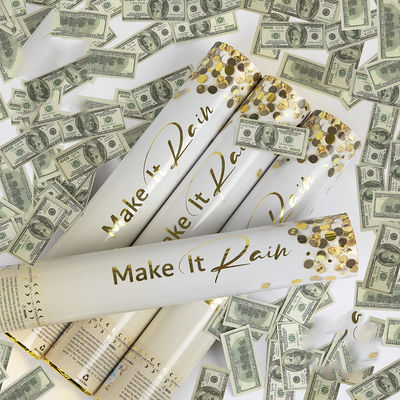 Geld Confetti Handheld Party Versorgung Confetti Kanone mit Custom Logo Eisenflasche