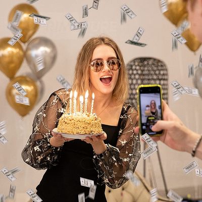 Geld Confetti Handheld Party Versorgung Confetti Kanone mit Custom Logo Eisenflasche
