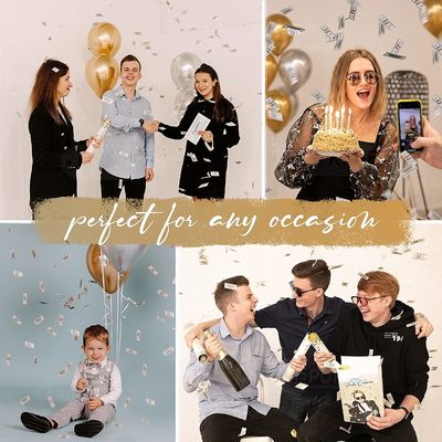 Geld Confetti Handheld Party Versorgung Confetti Kanone mit Custom Logo Eisenflasche