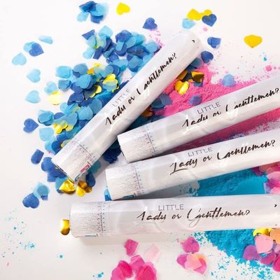 60cm Geschlecht offenbaren Confetti Cannon Popper Rauchpulver Confetti Sticks für Partysupplies