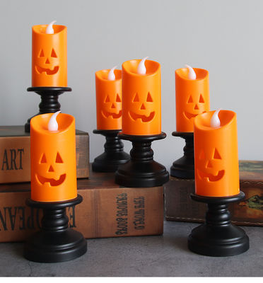 Halloween Dekorationen LED Kürbiskerzenhalter Nachtlichter Kerzenleuchten Ornamente 8*12cm