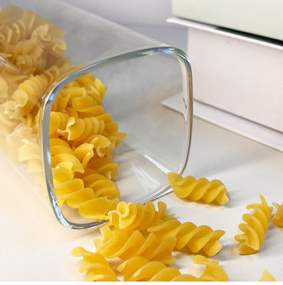Glasgefäß mit Edelstahldeckel zum Aufbewahren von Trockenfrüchten, Snacks und mehr in der Küche