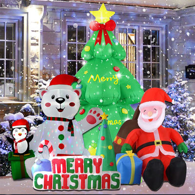 Polyester Party Dekorationen Ornamente mit LED-Weihnachtslichtern Weihnachtsmann navidad
