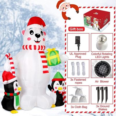 Polyester Party Dekorationen Ornamente mit LED-Weihnachtslichtern Weihnachtsmann navidad