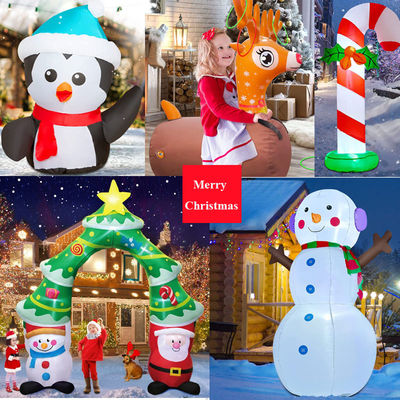 Polyester Party Dekorationen Ornamente mit LED-Weihnachtslichtern Weihnachtsmann navidad