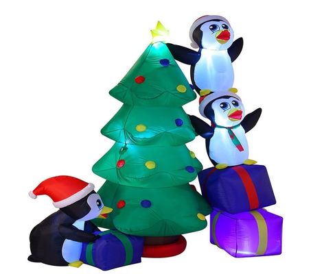 Polyester Party Dekorationen Ornamente mit LED-Weihnachtslichtern Weihnachtsmann navidad