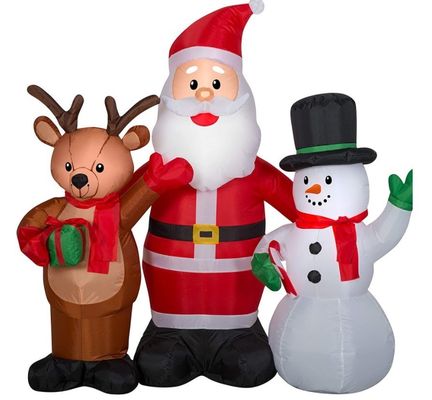 Weihnachtslicht im Freien Weihnachtsschlittenbogen mit Schneemann Lebkuchenbaum Aufblaser