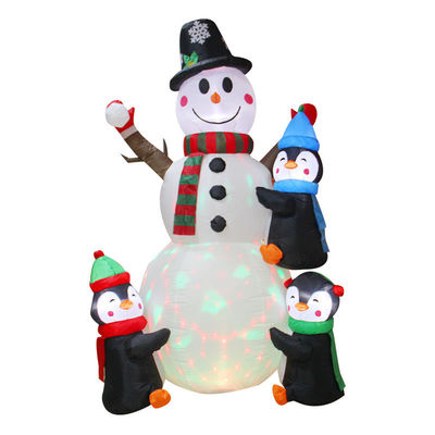 Weihnachtslicht im Freien Weihnachtsschlittenbogen mit Schneemann Lebkuchenbaum Aufblaser