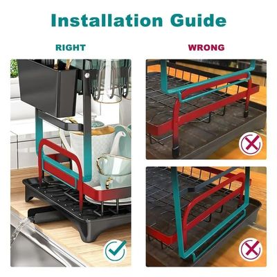 85*32*15cm Metallgeschirrenträger-Organisator für nachhaltiges und hygienisches Tellertrocknen