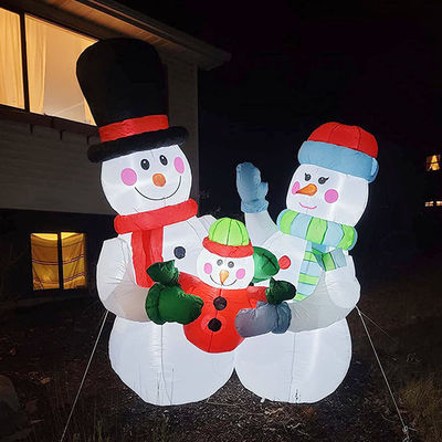 Innen-Außengarten Weihnachtsdekorationen 6ft Natal Aufblasbare Weihnachtsmann mit LED-Leuchten Grün