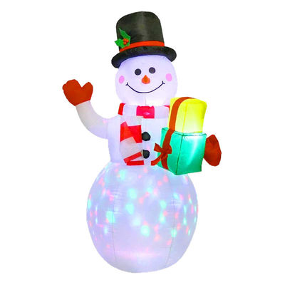 Innen-Außengarten Weihnachtsdekorationen 6ft Natal Aufblasbare Weihnachtsmann mit LED-Leuchten Grün