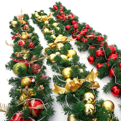 Weihnachtsbanner aus Rattan mit LED-Leuchten und individuellem Logo