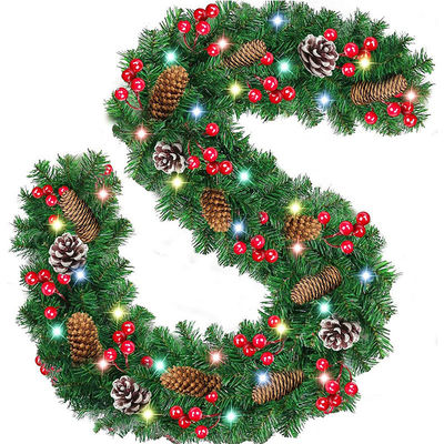 Weihnachtsbanner aus Rattan mit LED-Leuchten und individuellem Logo