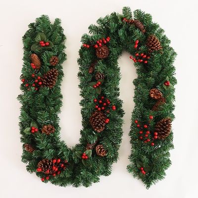 Weihnachtsbanner aus Rattan mit LED-Leuchten und individuellem Logo