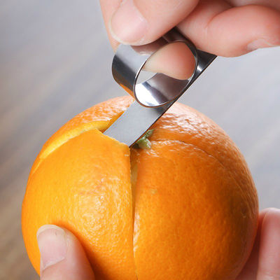 430 Edelstahlring Mini Größe Fruchtpeeler Küchen Gadget Handbuch Orange Peeler Sliver