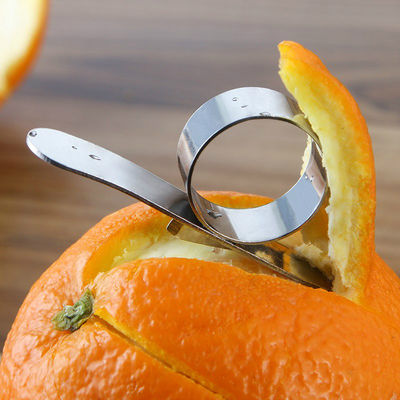 430 Edelstahlring Mini Größe Fruchtpeeler Küchen Gadget Handbuch Orange Peeler Sliver