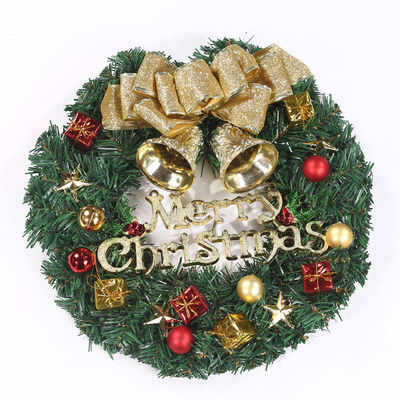 Rundes XMAS-Kron für die Haustür Fallkrone mit individuellem Logo