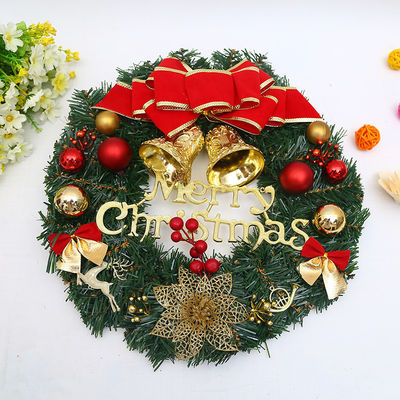 Plüsch Stoff und Kunststoff Weihnachts Kiefernkrans für Weihnachtsdekorationen im Freien