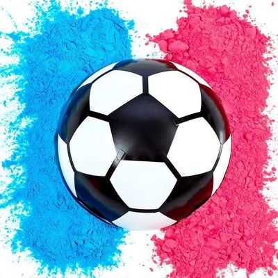 Geschlecht offenbaren Requisiten Confetti Pulverfüllgerät 14*14*14cm Fußball für Babyfeiern