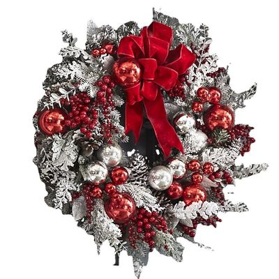 Persönliches Logo Frohe Weihnachten Eingangstür Künstliche Kiefer Girlande für Party Dekor