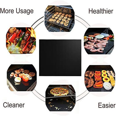 Grillmatte für das Grillen ohne Klebstoff, Backmatte, feuerfeste Holzkohle, Glasfaser, Eiwerkzeuge zum Kochen