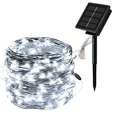 7/22/32m Wasserdicht LED Solar Kupferdraht Weihnachtsbaumleuchten mit PVC Material Warm