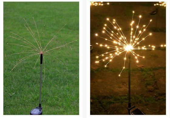 IP65-Qualifizierte Sonnenlampen für Rasenflächen, Feuerwerkskörper für Urlaubsdekoration