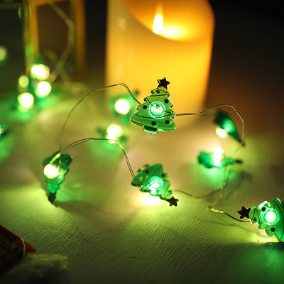 Weihnachtsmann Scepter Schneeflocken Elch Socken LED-String-Lichter für die Feen Weihnachtsdekoration