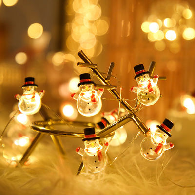 Weihnachtsmann Scepter Schneeflocken Elch Socken LED-String-Lichter für die Feen Weihnachtsdekoration