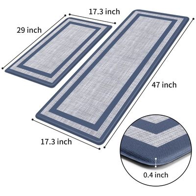 Wasserdichte Küchenteppichmatte mit Kissen PVC-weiche rutschfeste Teppiche für Hauswaschbecken