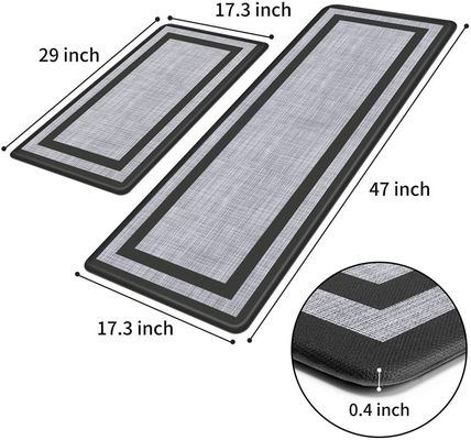 Wasserdichte Küchenteppichmatte mit Kissen PVC-weiche rutschfeste Teppiche für Hauswaschbecken